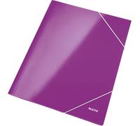 LEITZ Chemise à rabats WOW, DIN A4, carton, violet