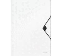 LEITZ Chemise à rabats WOW DIN A4 PP blanc métallique