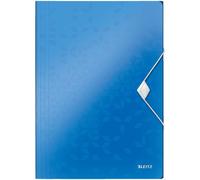 LEITZ Chemise à rabats WOW DIN A4 PP bleu métallique