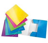lot de 6 chemises à élastiques 3 rabats WOW 24x31cm LEITZ 250 feuilles A4 neuf