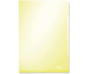 Leitz, chemise-coin en PVC souple premium, A4, jaune translucide, boite de 100, 41530215