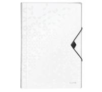 LEITZ Chemise de projet WOW A4 PP 6 compartiments blanc métallique