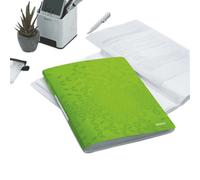 Leitz - Porte-Vues A4, 40 Pochettes Transparentes, 80 Vues, Organisation et Présentation de Documents, Couverture Souple Polypropylène Durable, Usage Bureau Maison École, Vert WOW, 46320023