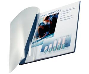 Leitz Chemises Souples, Lot de 10, Dos 14,0 mm, Bleu, ImpressBIND, 74150035