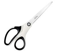 Leitz Ciseaux Titane, Droitiers ou Gauchers (Ambidextre), 6,7 x 1,5 x 15 cm, Fournitures de Bureau, Grip Ergonomique, Gamme WOW, Blanc Nacré