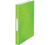 Leitz Classeur 2 anneaux A4 WOW PP Dos 32 mm Capacité 190 feuilles Anneaux ronds 25 mm Vert 42570055