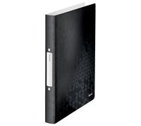 Leitz Classeur 2 Anneaux, Capacité 190 Feuilles, WOW, Dos 25 mm, 42570095 - A4, Noir