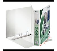 Leitz Classeur à Anneaux A4 Blanc 42850001, Polypropylène, Anneau en D, 4 Anneaux, 300 Feuilles, 50mm, FSC