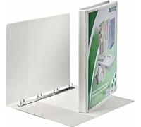 LEITZ Classeur à anneaux de présentation A4 extra large blanc 4 anneaux D Largeur du dos : 30 mm