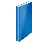 Leitz Classeur 2 anneaux A4 maxi – Dos 40 mm, 250 f., anneaux D 25 mm, carton pelliculé – Bleu WOW