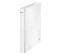 Leitz Classeur 2 anneaux A4 maxi WOW – Carton pelliculé, Dos 40 mm, 250 feuilles, Blanc 42410001