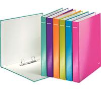 LEITZ Classeur à anneaux WOW DIN A4 carton dur blanc perle