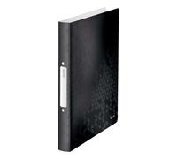 Leitz Classeur 2 anneaux WOW 42570095 – Capacité 190 feuilles, dos 25 mm, A4 – Noir