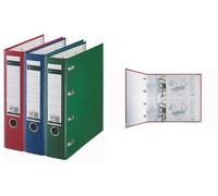 Leitz 10120035 Double classeur 2 x A5 format paysage à dos large avec encoches (Bleu)