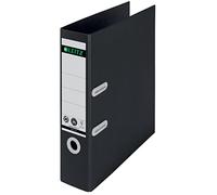 Leitz Classeur à Levier 180°, A4, Dos 80 mm, 100% Recyclable, Écologique, Qualité Premium, Recycle, Noir, 10180095