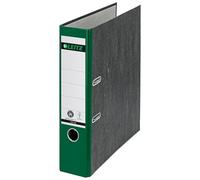 Leitz Classeur à levier 180°, A4, en carton, dos vert de 8 cm, usage bureau | Mécanisme breveté 180°, classement rapide, carton et papier recyclés, pour bureau, école ou maison.