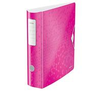 Leitz Classeur 1106 Active WOW – DIN A4, dos 82 mm, rose métallisé, 2 étriers