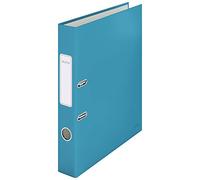 Leitz, Classeur à Levier A4, Carton, Dos 50 mm, Capacité 350 Feuilles, Mécanisme unique 180°, Classeur Bureau École Maison, Bleu Cosy, 10620061