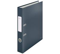 Leitz, Classeur à Levier A4, Carton, Dos 50 mm, Capacité 350 Feuilles, Mécanisme unique 180°, Classeur Bureau École Maison, Gris Cosy, 10620089