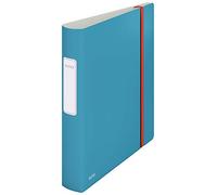 Leitz, Classeur à Levier Active A4, En PP, Dos 65 mm, Capacité 350 Feuilles, Mécanisme unique 180°, Fermeture Élastique, Pochettes Intérieures, Classeur Bureau École Maison, Blanc WOW, 11070001