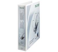 Leitz Classeur à Levier Personnalisable, Couverture Plastique, A4, Dos 8,0cm, Blanc, 42250001 (Lot de 6)