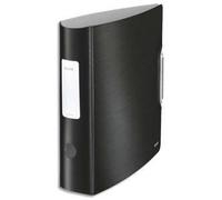 Leitz Classeur À Levier Style 180° En Polypropylène. Dos 75mm. Fermeture Par Élastique. Coloris Noir.