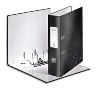 LEITZ Classeur à levier WOW 180°, A4, 8 cm, carton pelliculé, noir
