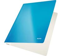LEITZ Classeur à levier WOW, DIN A4, carton, bleu métallisé