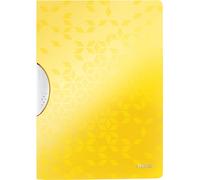 LEITZ Classeur à pince WOW ColorClip DIN A4 PP jaune métallique