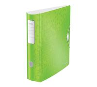 Leitz Classeur à levier Active A4 – Dos arrondi 82 mm, fixation élastique, polyfoam léger, vert