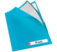 Leitz Pochette plastique A4 Cosy – 3 rabats, 3 compartiments, 40 feuilles – Lot de 3 Bleu