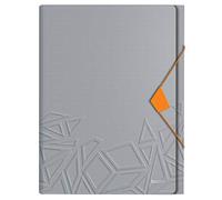 Leitz Classeur Ménager Avec 5 Compartiments, Fermeture Elastique, Capacité 250 Feuilles, Gris, Urban Chic, 39 970 088, A4