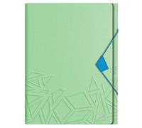 Leitz Classeur Ménager Avec 5 Compartiments, Fermeture Elastique, Capacité 250 Feuilles, Vert, Urban Chic, 39970050