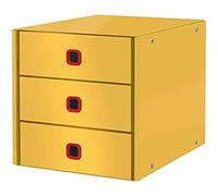 Bloc de classement en Carton robuste avec 3 tiroirs - Jaune
