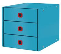 Leitz Click & Store - Boîte de Rangement A4 en Carton à 3 Tiroirs pour Documents, Maison / Bureau, Gamme Cosy, Bleu, 53680061