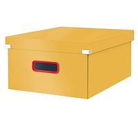 Leitz Click & Store - Boîte de Rangement Pliable avec Couvercle, Carton Solide, Format A3, Maison / Bureau, Gamme Cosy, Jaune, 53490019