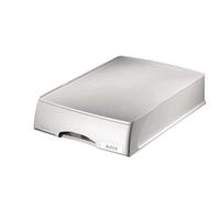Leitz Corbeille à courrier A4 Plus avec tiroir Gris – 52100085