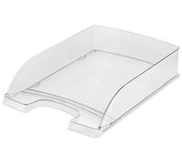 Leitz Corbeille à Courrier A4, Gris Fumé Transparent, Gamme Plus, 52260092