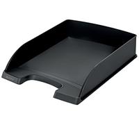 Leitz, Corbeille à Courrier A4, Large, Empilable, PP résistant, Noir