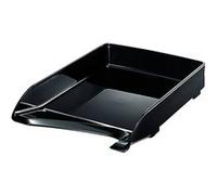 LEITZ Corbeille à courrier Elegant, A4, polystyrène, noir Noir G