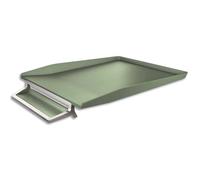 LEITZ Corbeille à courrier + plumier STYLE en ABS et ZINC. Coloris Vert