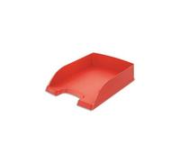Leitz Corbeille À Courrier Plus En Polystyrène - Dimensions : L25,5 X H7 X P36 Cm Rouge Clair