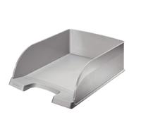 LEITZ Corbeille à courrier Plus Jumbo DIN A4 polystyrène argenté
