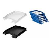 Leitz 5237-00-95 5237 Briefkorb Flach Plus - A4, extra flach, Polystrol, schwarz
