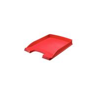 leitz corbeille à courrier plus plat, a4, polystyrène, rouge noir