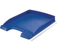 LEITZ Corbeille à courrier Plus plate DIN A4 polystyrène bleu