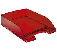 LEITZ Corbeille à courrier Plus rouge-transparent