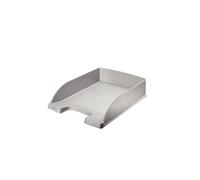 leitz corbeille à courrier plus standard, a4, argent noir