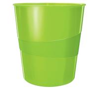 Leitz Corbeille à Papier 15 Litres, Plastique, WOW, Vert, 52781054