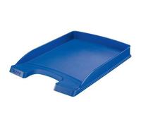 LEITZ Corbeille courrier Plus Slim. Petite capacité. Dim (lxhxp) : 25,5x3,5x35,7 cm. Coloris bleu.